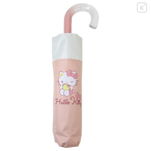 Japan Sanrio Folding Umbrella - Hello Kitty : Wink Pink - 4