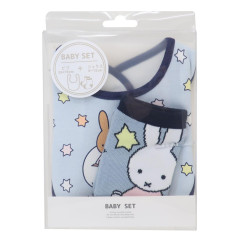 Japan Miffy Bib & Socks Set - Miffy : Star Blue