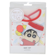 Japan Crayon Shin-chan Bib & Socks Set - Shinnosuke Nohara : Balloon Red