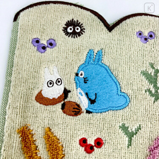 Japan Ghibli Embroidered Mini Towel - My Neighbor Totoro : Beige - 3