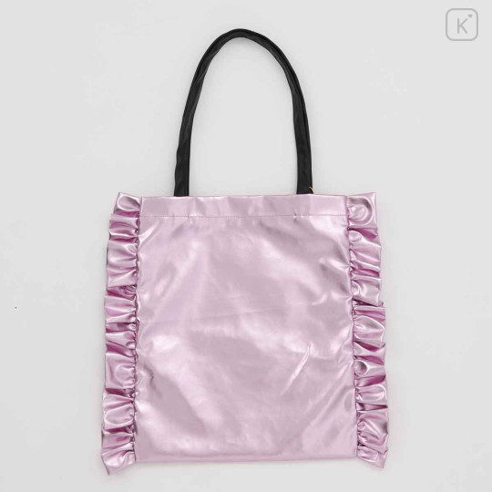 Japan Mofusand Shiny Metallic Tote Bag - Strawberry Cat Nyan Pink - 3