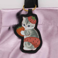 Japan Mofusand Shiny Metallic Tote Bag - Strawberry Cat Nyan Pink - 4
