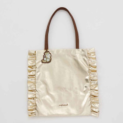 Japan Mofusand Shiny Metallic Tote Bag - Bee Cat Nyan Gold