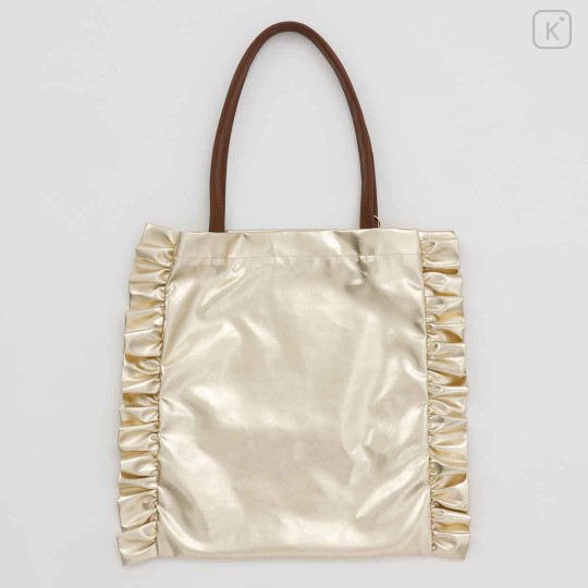 Japan Mofusand Shiny Metallic Tote Bag - Bee Cat Nyan Gold - 3