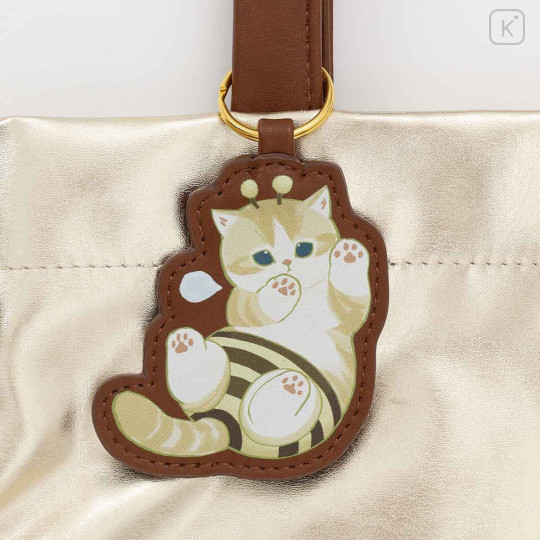 Japan Mofusand Shiny Metallic Tote Bag - Bee Cat Nyan Gold - 4