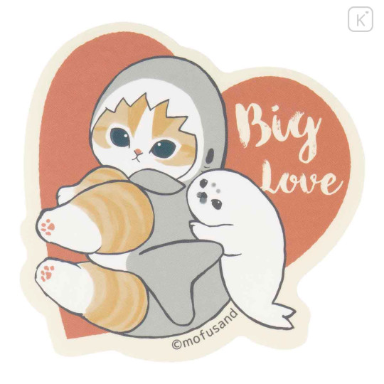 Japan Mofusand Vinyl Sticker - Shark Cat : Big Love - 1