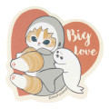Japan Mofusand Vinyl Sticker - Shark Cat : Big Love - 1