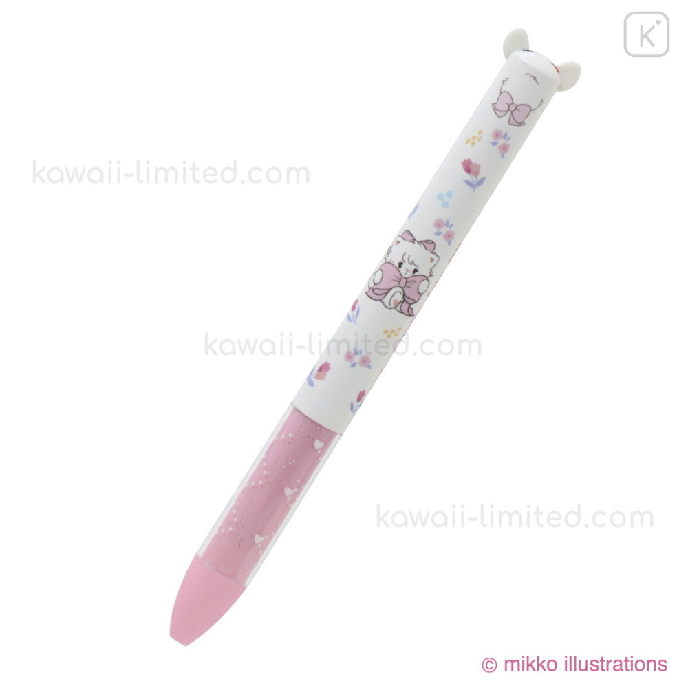 mikko▶◀*. Japan Mikko Illustrations Two Color Mimi Pen - Mousse | Kawaii Limited