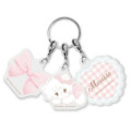Japan Mikko Illustrations Acrylic Keychain 3 Charm - Mousse Ribbon - 1