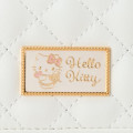 Japan Sanrio Quilted Trifold Wallet - Hello Kitty : White - 5