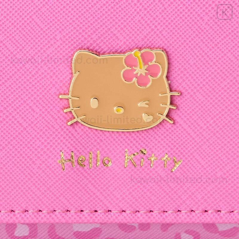 Japan Sanrio Clasp Trifold Wallet - Hello Kitty : Pink