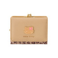 Japan Sanrio Clasp Trifold Wallet - Hello Kitty : Beige - 1