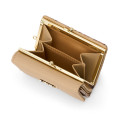 Japan Sanrio Clasp Trifold Wallet - Hello Kitty : Beige - 3