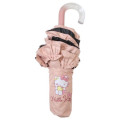 Japan Sanrio Folding Umbrella - Hello Kitty : Wink Pink Frill - 4