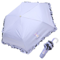 Japan Sanrio Folding Umbrella - Kuromi : Wink Purple Frill