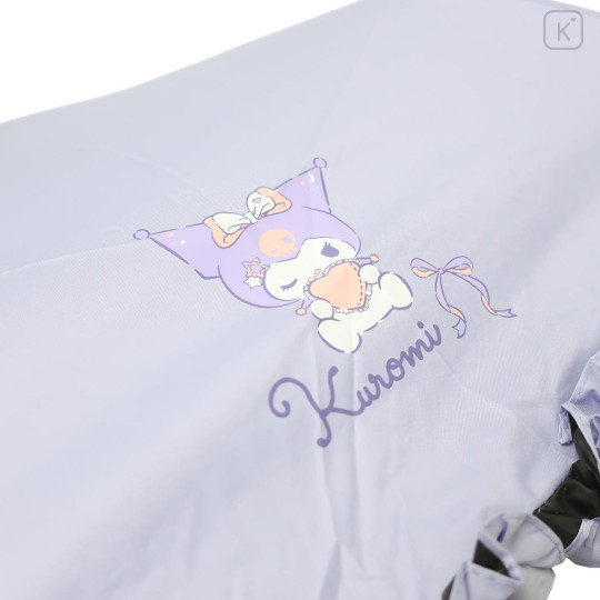 Japan Sanrio Folding Umbrella - Kuromi : Wink Purple Frill - 3