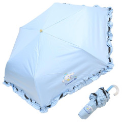Japan Sanrio Folding Umbrella - Cinnamoroll : Wink Blue Frill