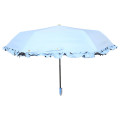 Japan Sanrio Folding Umbrella - Cinnamoroll : Wink Blue Frill - 2