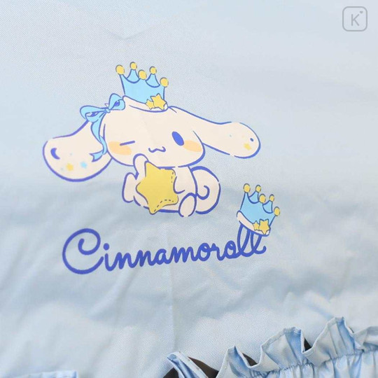 Japan Sanrio Folding Umbrella - Cinnamoroll : Wink Blue Frill - 3