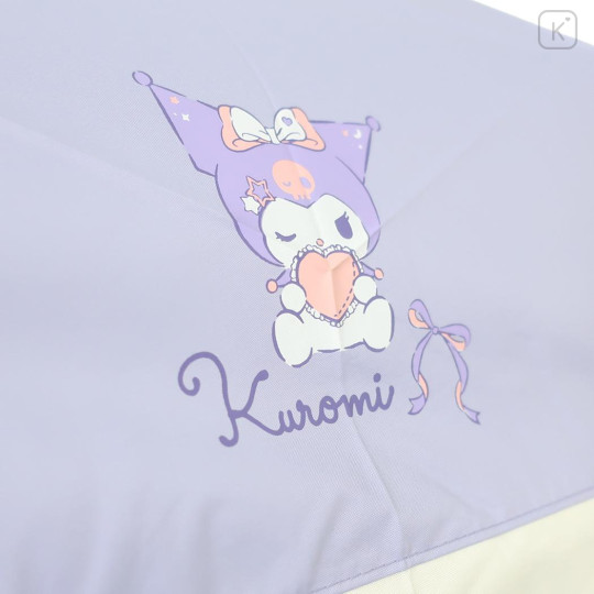 Japan Sanrio Folding Umbrella - Kuromi : Wink Purple - 3