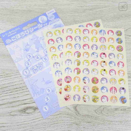 Japan Moomin Reward Sticker Set - Little My & Moomintroll & Snufkin B - 2