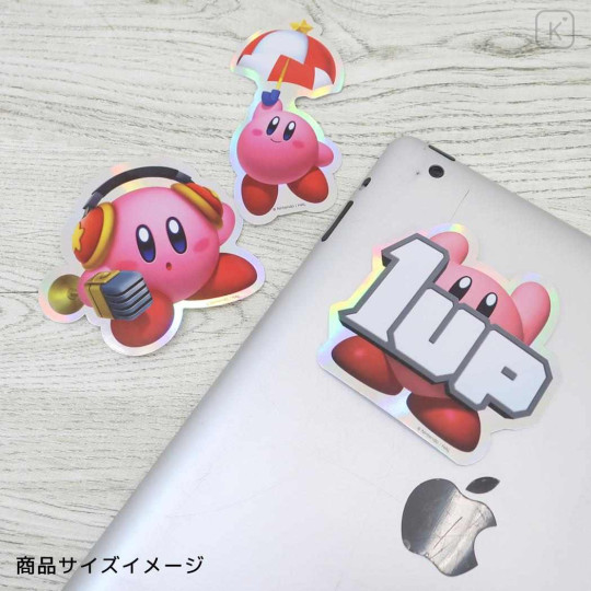 Japan Kirby Outdoor Vinyl Hologram Sticker - Kirby : Parasol - 2