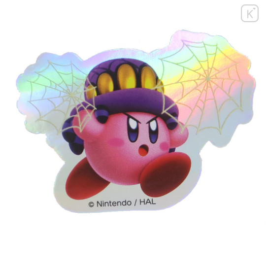 Japan Kirby Vinyl Hologram Sticker - Kirby : Spider - 1