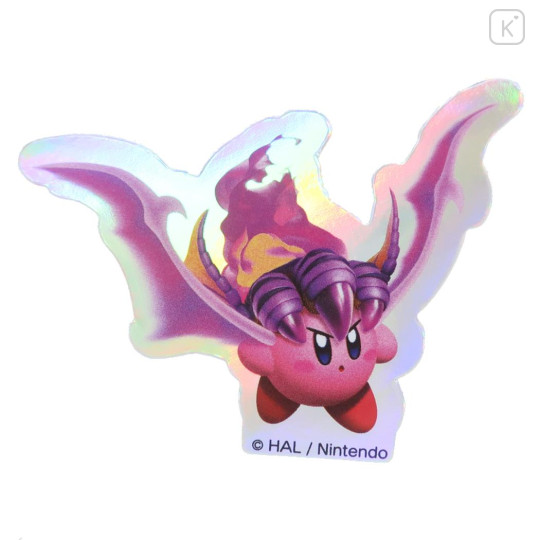 Japan Kirby Vinyl Hologram Sticker - Kirby : Dragon Fire - 1