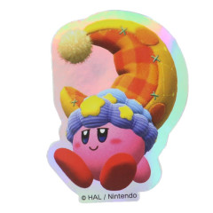 Japan Kirby Vinyl Hologram Sticker - Kirby : Sleepy Crown