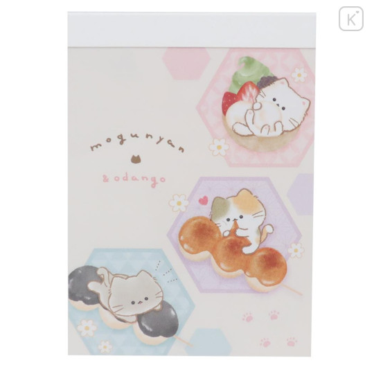 Japan Mogunyan Mini Notepad - Cat Japanese Dessert Dango - 1
