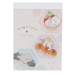 Japan Mognyan Mini Notepad - Cat Japanese Dessert Dango