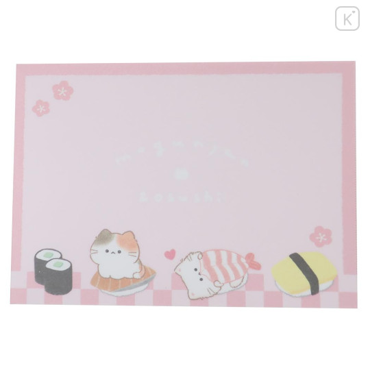Japan Mognyan Mini Notepad - Cat Sushi Blue - 3