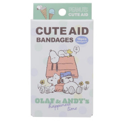 Japan Peanuts Boxed Adhesive Bandage - Snoopy : Brothers Relax