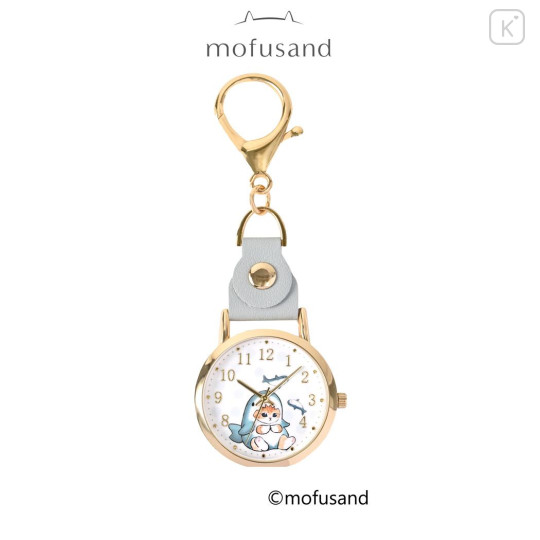 Japan Mofusand Keychain Watch - Shark Cat Nyan Same - 1