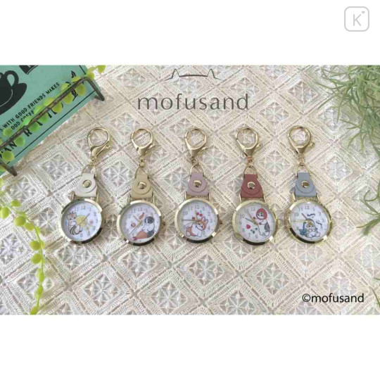 Japan Mofusand Keychain Watch - Shark Cat Nyan Same - 3