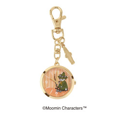 Japan Moomin Keychain Watch - Snufkin : Orange