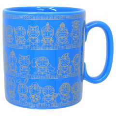 Japan Doraemon Porcelain Mug - Doraemon : 45th Anniversary Blue