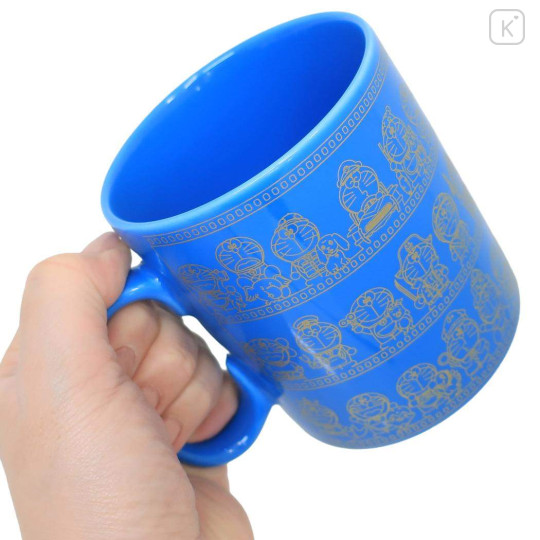 Japan Doraemon Porcelain Mug - Doraemon : 45th Anniversary Blue - 2