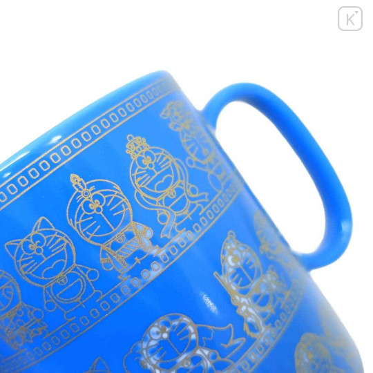 Japan Doraemon Porcelain Mug - Doraemon : 45th Anniversary Blue - 3