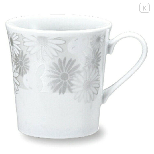 Japan Miffy Porcelain Mug - Miffy : 70th Anniversary White Flower - 1