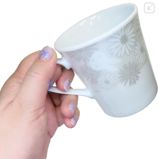 Japan Miffy Porcelain Mug - Miffy : 70th Anniversary White Flower - 2
