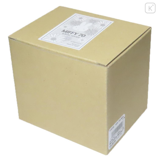 Japan Miffy Porcelain Mug - Miffy : 70th Anniversary White Flower - 3