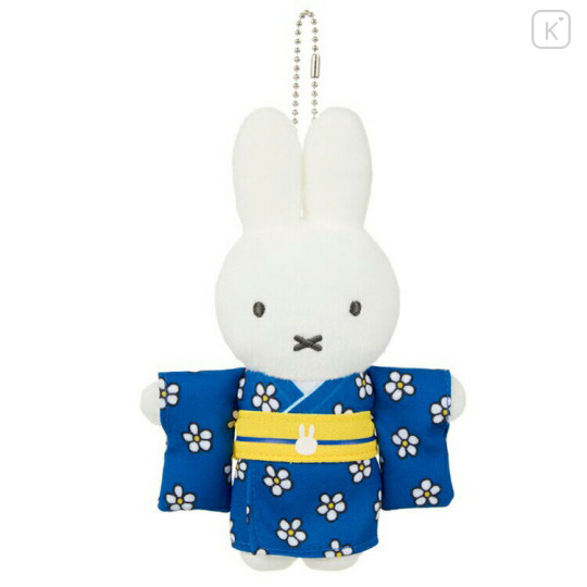 Japan Miffy Mascot Holder - Kimono Blue Flower - 1