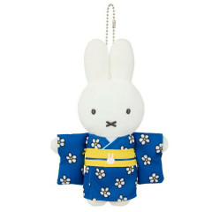Japan Miffy Mascot Holder - Kimono Blue Flower