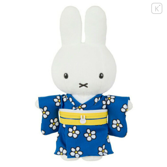 Japan Miffy Plush Toy - Miffy : Kimono Blue Flower - 1