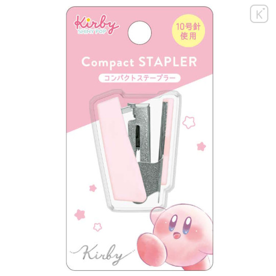 Japan Kirby Mini Stapler - Kirby : Light Pink Star - 1