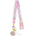 Japan San-X Neck Strap with Mascot - Sumikko Gurashi : Dreaming Idol Ebiten & Ebifurai no Shippo Fried Shrimp Tail Pink - 1