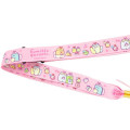 Japan San-X Neck Strap with Mascot - Sumikko Gurashi : Pajama Party Ebiten & Ebifurai no Shippo Fried Shrimp Tail Pink - 3