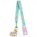 Japan San-X Neck Strap with Mascot - Sumikko Gurashi : Ebiten & Ebifurai no Shippo Fried Shrimp Tail Turquoise - 1