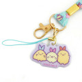 Japan San-X Neck Strap with Mascot - Sumikko Gurashi : Ebiten & Ebifurai no Shippo Fried Shrimp Tail Turquoise - 2